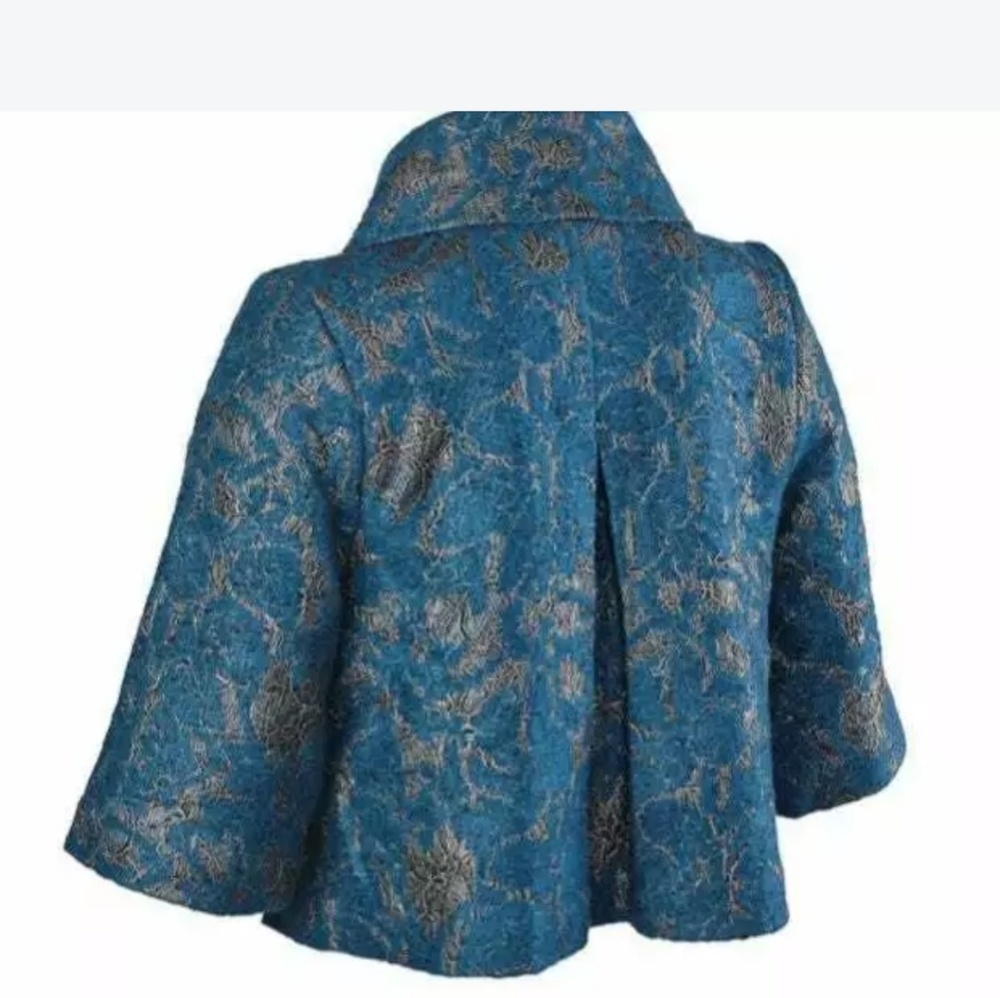 Cabi Style Lisboa Topper In Teal/Silver View 4